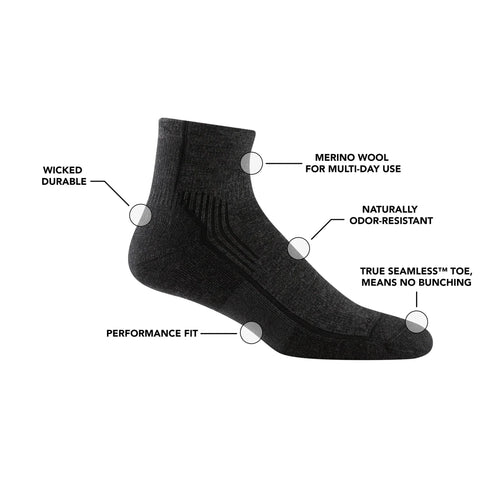 Men's Hiker Quarter Midweight Hiking Socks